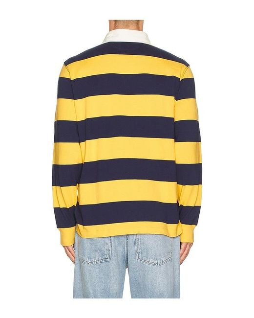 Polo Ralph Lauren Multicolor Long Sleeve Jersey Knit Society Bear Rugby Shirt for men