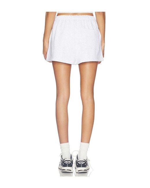 Gold Hinge White Loose Sweatshorts