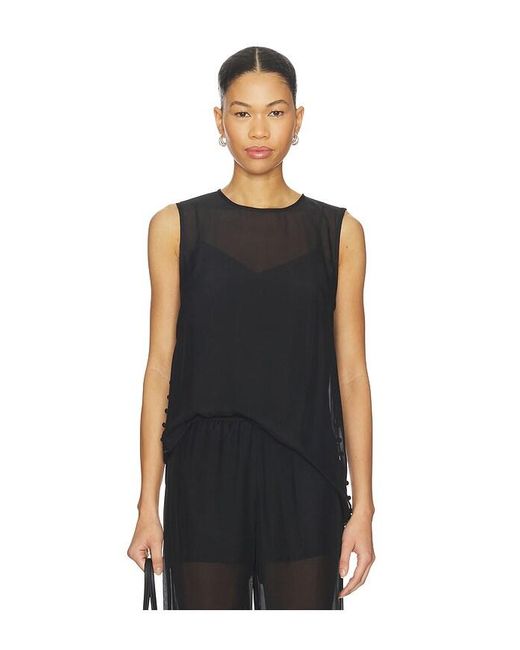 La Ligne Black Sheer Maxime Top