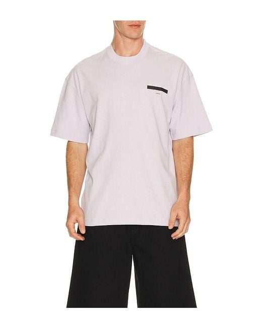 AllSaints White Redact Crew Neck Tee for men