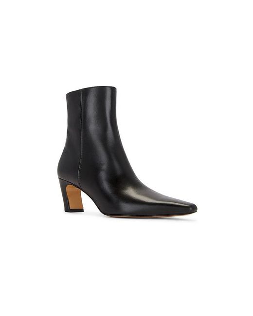 Flattered Black Leather Square-Toe Xena Boots
