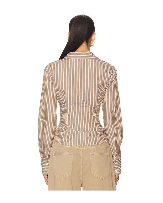 ALL THE WAYS Natural Ellie Button Up Top