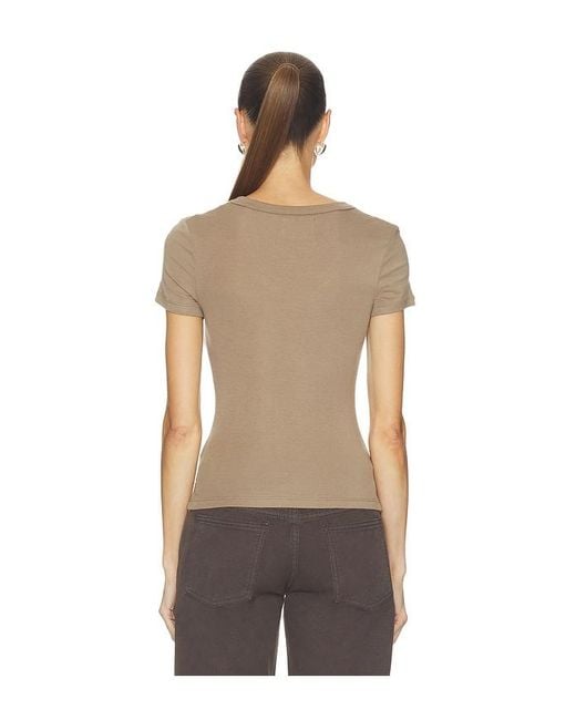Citizens of Humanity Brown Maude U Neck Tee