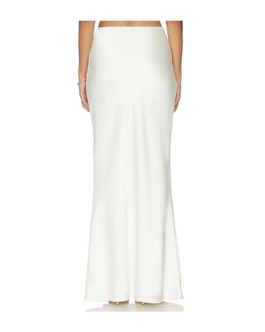 Norma Kamali White Bias Obie Skirt