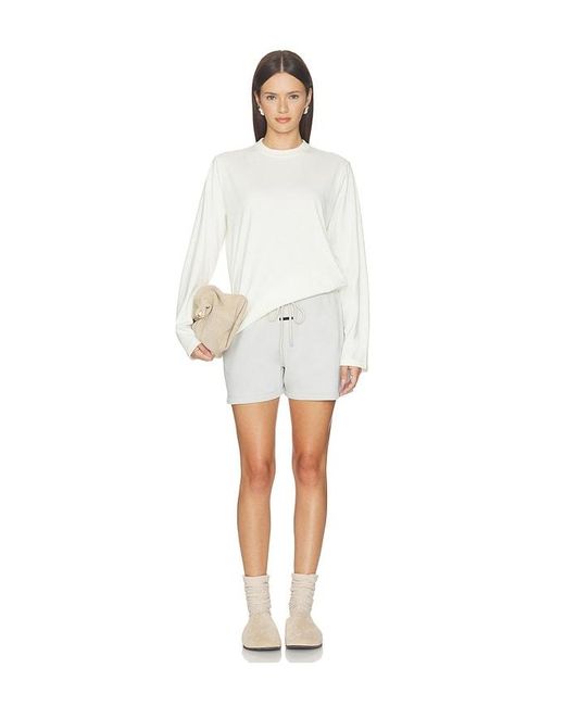 Fear Of God White Classic Fit Long Sleeve Tee