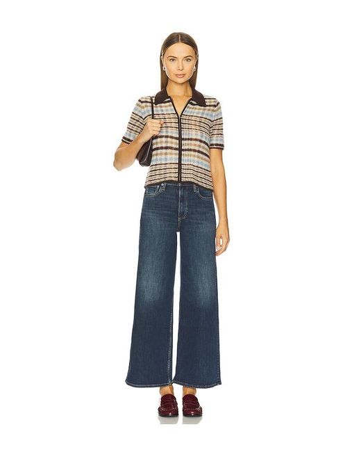Rag & Bone Blue Flexi Sofie Ankle Wide Leg Jeans