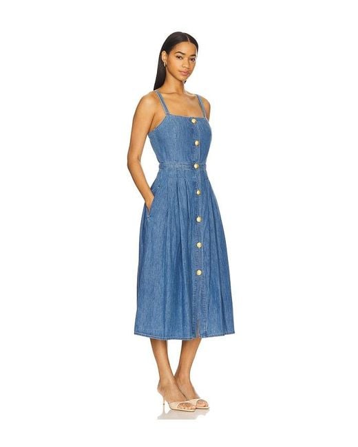 L'Agence Blue Esmeralda Pinafore Dress