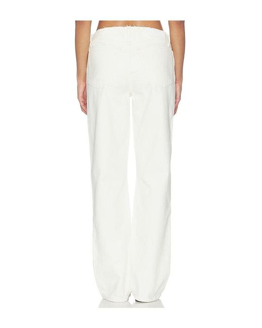 Re/done White Roxy Loose Wide Leg Jeans