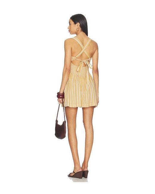 Free People Natural Laurel Plaid Mini Dress