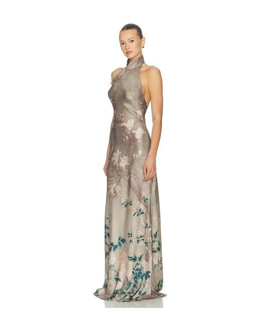 SAU LEE White Gillian Satin Dress