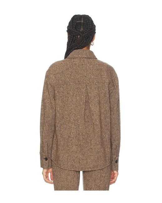 ALIGNE Brown Charlie Wool Overshirt