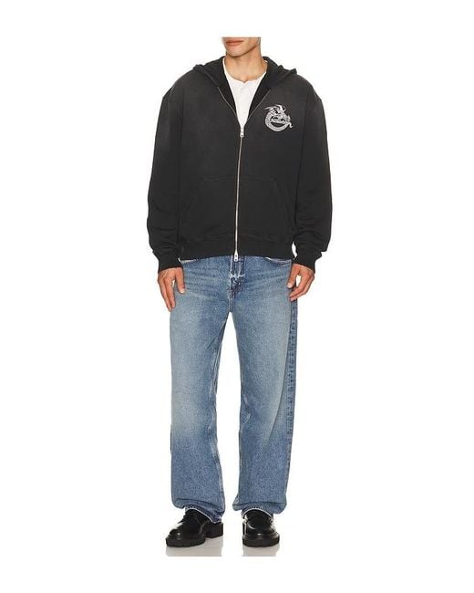 AllSaints Black Terra Zip Through Sweater for men