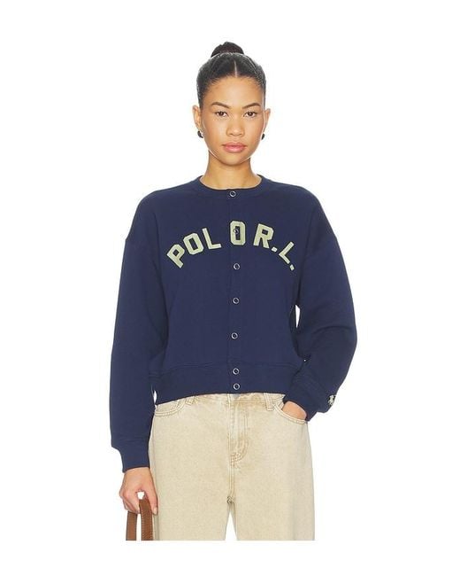 Polo Ralph Lauren Blue Arctic Fleece Crew Jacket