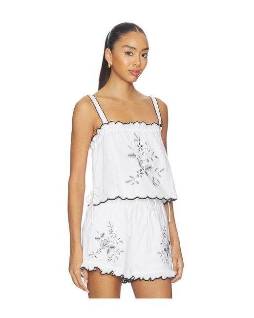Astr White Sadie Top
