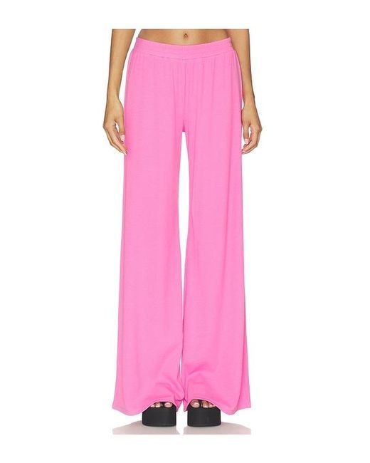 LNA Pink Base Rib Pant