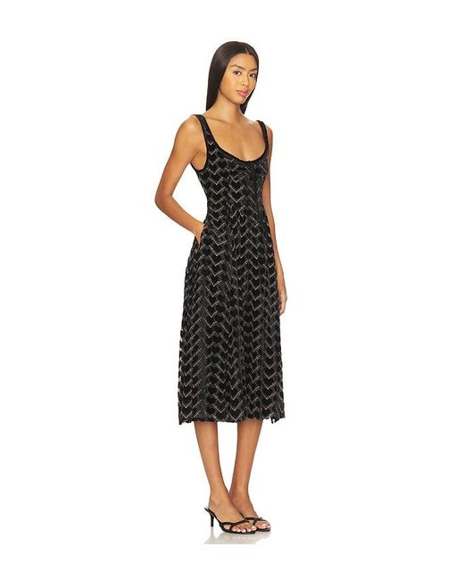 Free People Black Midi-Kleid Freya