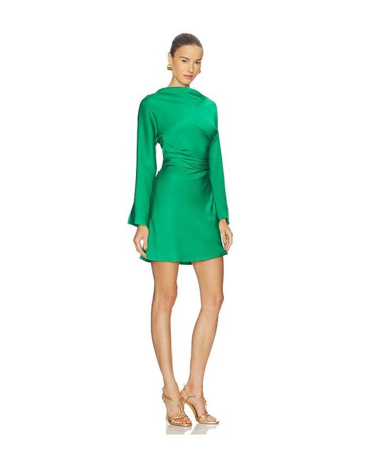 Jonathan Simkhai Green Harpor Long Sleeve Mini Dress