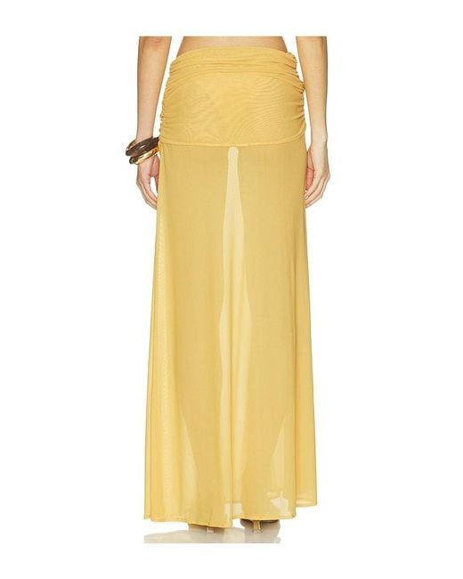 Camila Coelho Yellow Solano Maxi Skirt