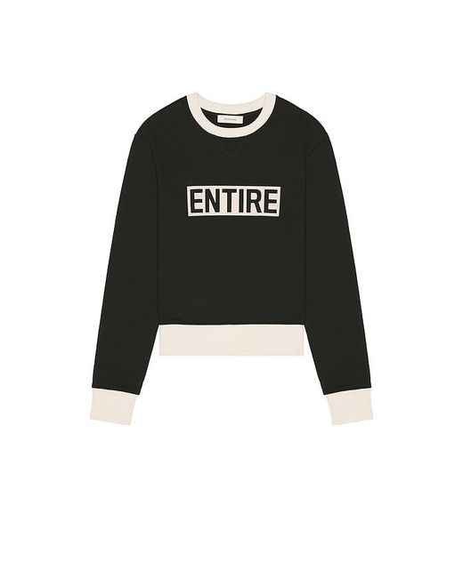 Entire studios Black Contro Crew Sweatshirt for men