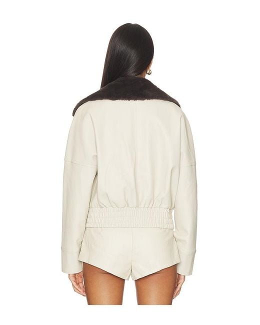 Madison The Label White X Revolve Chappell Jacket With Faux Fur Collar