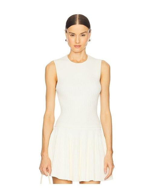 L'academie White 'Academie Dania Knit Top