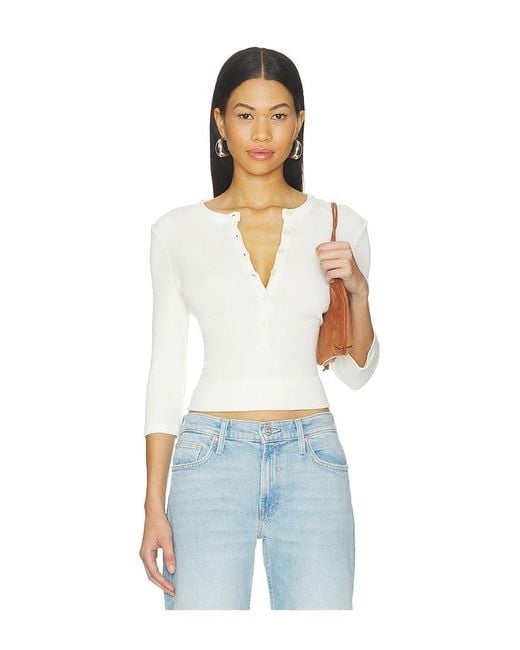 Citizens of Humanity White Boy Henley Tee