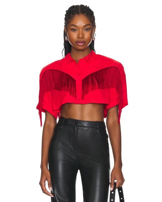 Fiorucci Fringed Shirt Red
