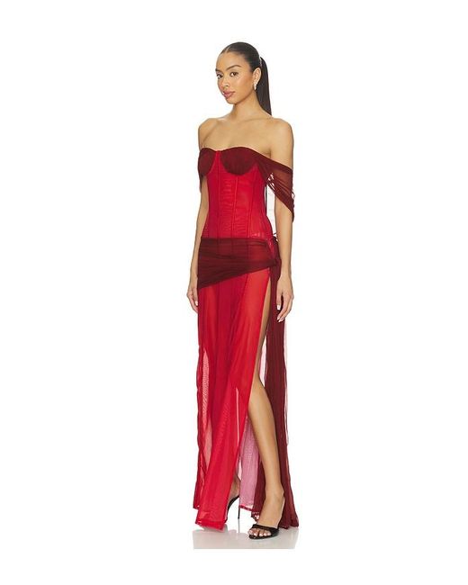 AMOR MIA Red Nemesis Maxi Dress