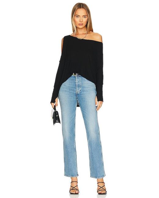 Michael Lauren Black Deuce Oversized Top