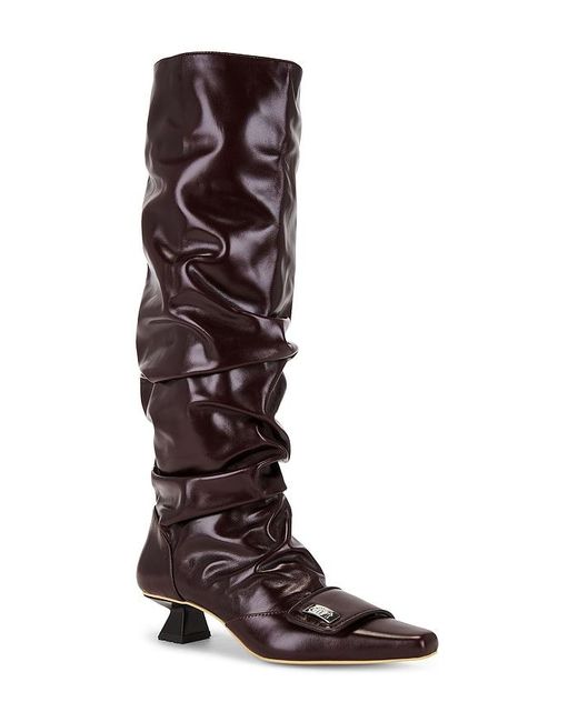 Dirt Brown Gathered Boot
