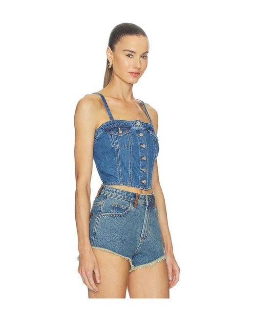 Levi's Blue Denim Tube Top
