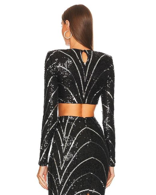 Michael Costello Black X Revolve Leonie Crop Top