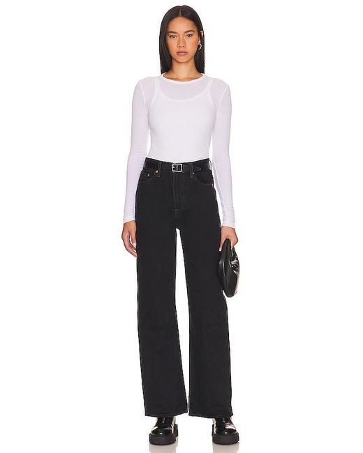 Levi's Black Ribcage Wide Jeans