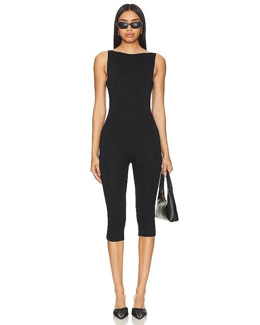 AFRM Black Tahlia Capri Jumpsuit