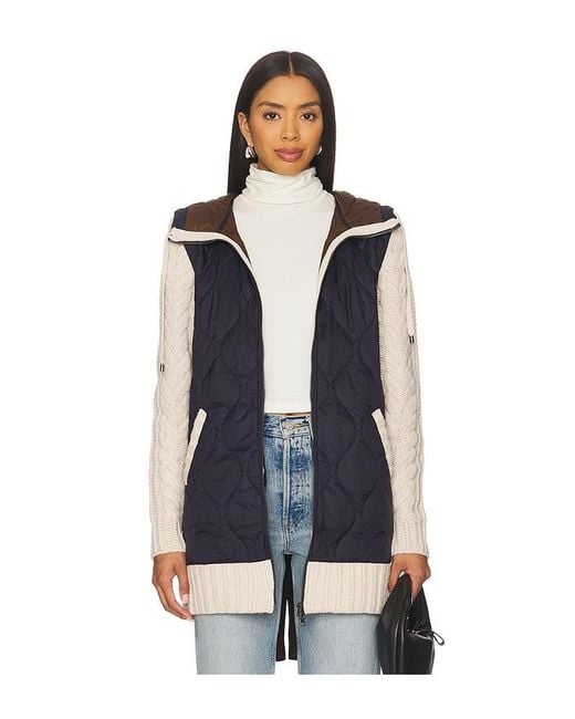 Veronica Beard Blue Barrows Mixed Media Jacket