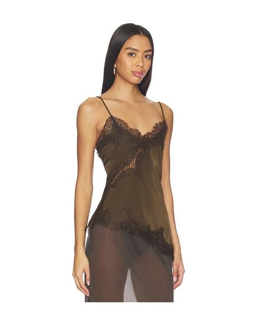 superdown Brown Jett Asymmetrical Top