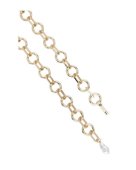 Lele Sadoughi Metallic Soleil Chain Belt