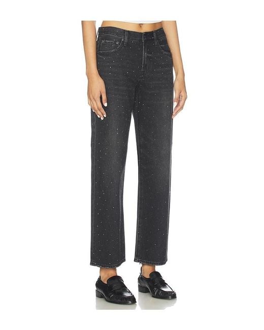 Pistola Lexi Midrise Bowed Straight Jeans Black