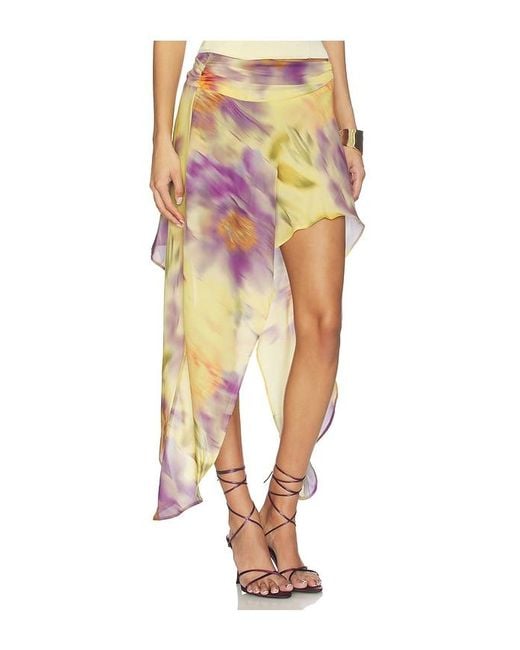 Runaway the Label Multicolor Tulia Flounce Midi Skirt