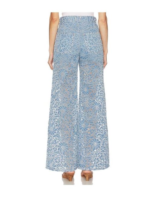 Veronica Beard Blue Taylor High Rise Wide Leg