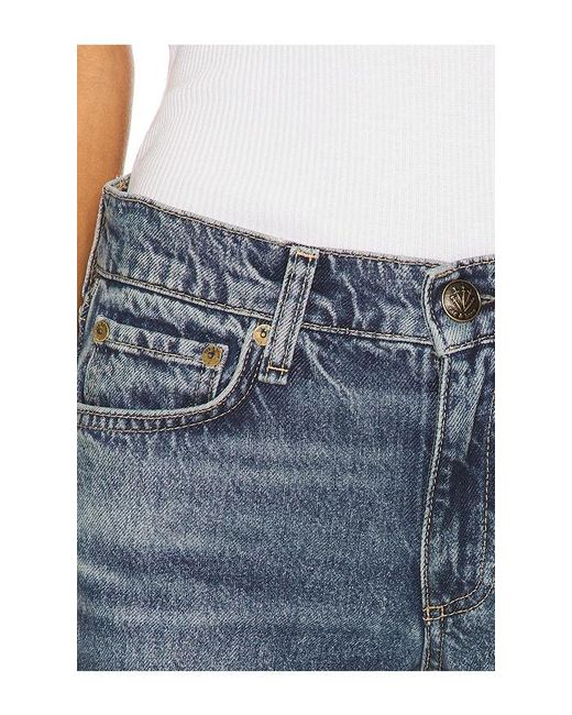 Rag & Bone Blue Cam Low Rise Relaxed Straight Jeans