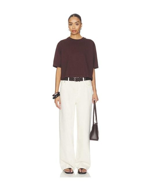 Enza Costa Short Sleeve Supima Structured Tee