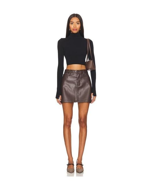 Commando Black Mockneck Ballet Crop Top