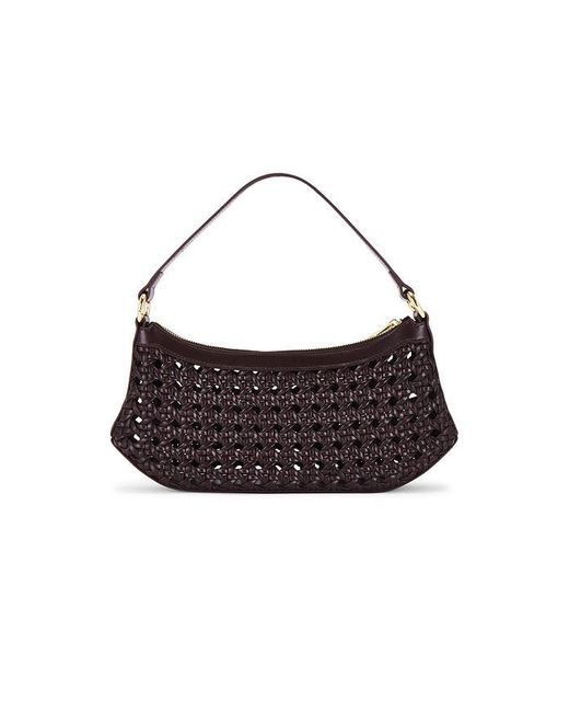 JW PEI Black Lily Woven Shoulder Bag