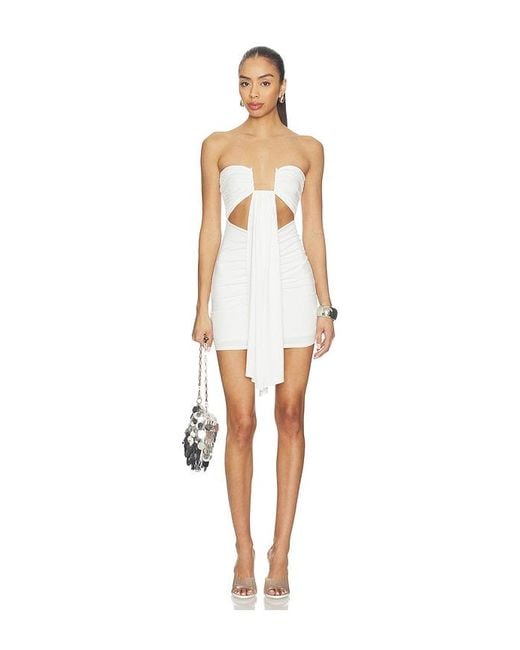 superdown White Rosy Mini Dress