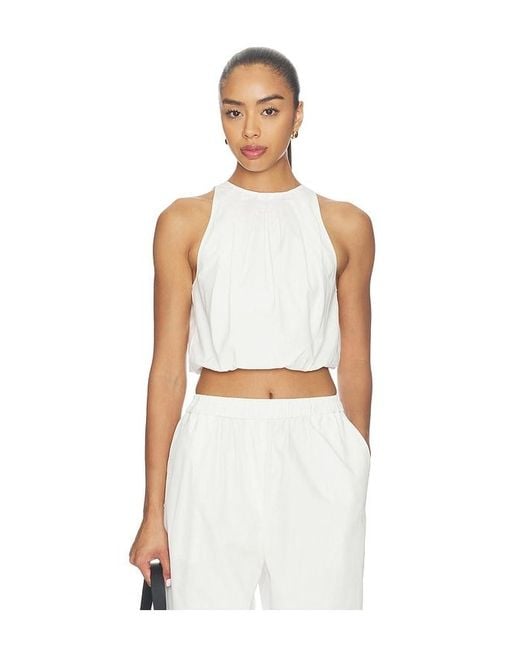 AEXAE White Cotton Halter Top