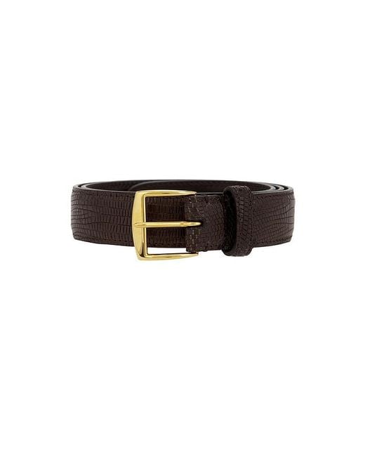 Nili Lotan White Sloane Embossed Lizard Belt
