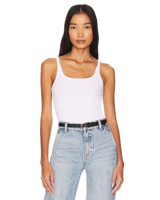 LNA Blue Timeless Ribbed Tank
