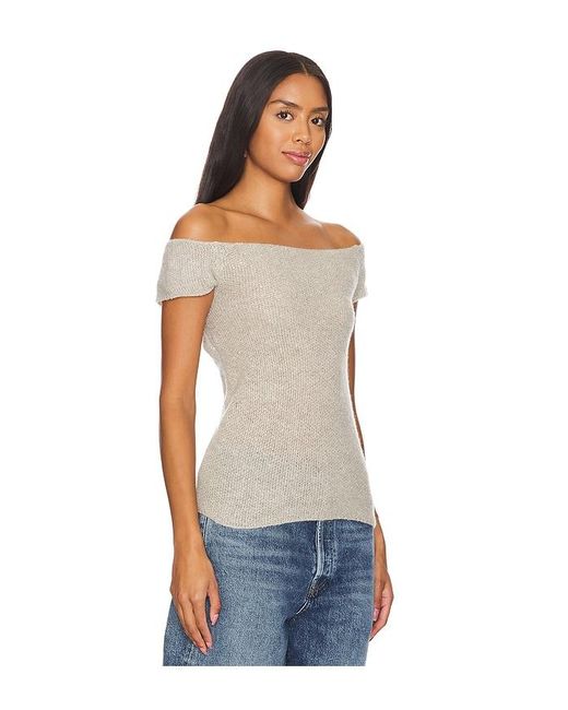 MORE TO COME Blue Malia Open Back Knit Top