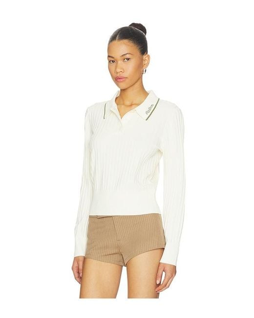 Malbon White Selma Polo Top